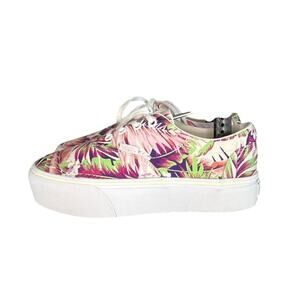 Womens Vans Doheny Platform Skate Sneakers‎ Size 6 Floral Purple White